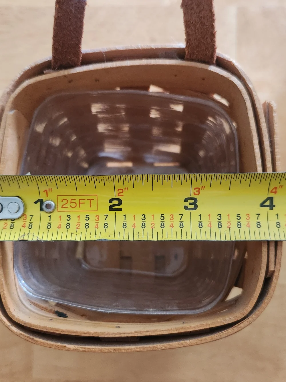 Longaberger Small Hanging Basket with Plastic Protector